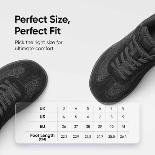 Image of Frido Active Casual Sneakers for Women | Stylish Everyday Sneakers with Breathable Mesh, Lycra-Lined Collar, Cushioned Footbed & Zero-Drop Sole for Travel, Night Outs
