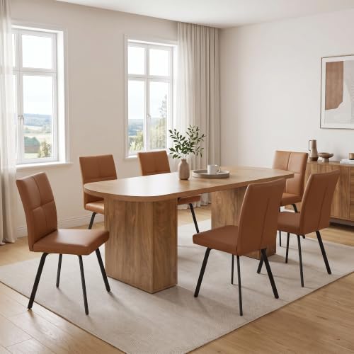 70.87" Dining Table Set for 6, Farmhouse Kitchen Table with Storage - Image 2