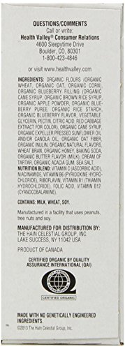 Health Valley Organic Multigrain Cereal Bars, Blueberry Cobbler, 6 Count (Pack of 6)