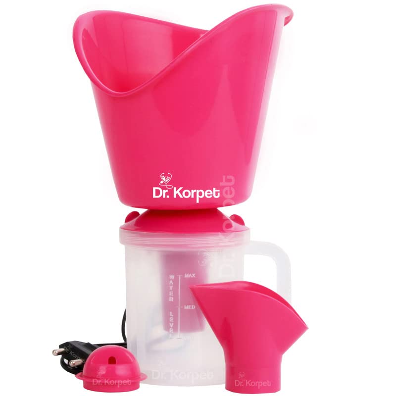 Dr. Korpet 3 in 1 vaporizer steamer for cough,cold and facial, inhaler & steamer for cold and cough - Pink