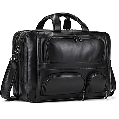Business Leather Men's Handbag Commuter Business Trip Briefcase Computer Bag Shoulder Crossbody Bag