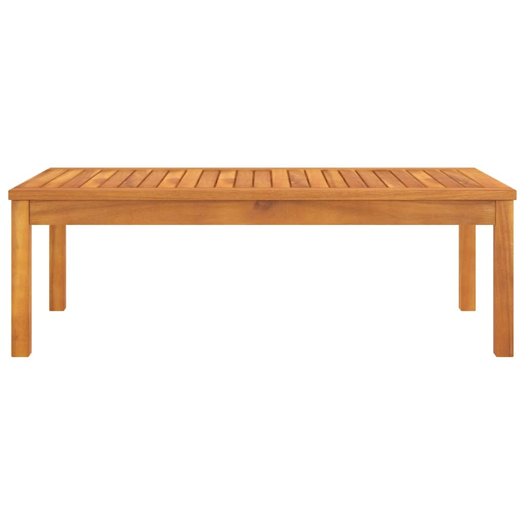 Tavolino da salotto in legno massiccio di acacia, 100 x 50 x 33 cm