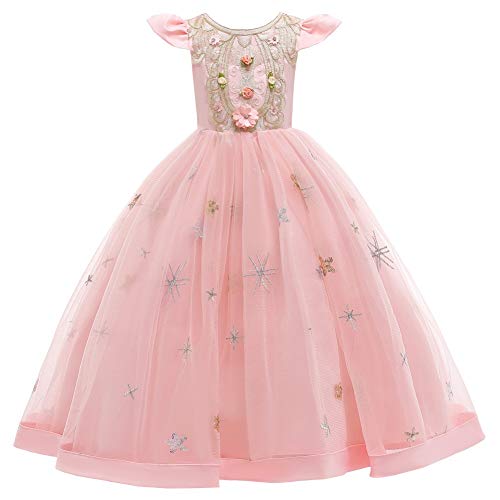 Flower Girls Appliques Tulle Dress Cap Sleeve Princess Birthday Wedding Baptism Party Formal Evening Dance Ball Gown