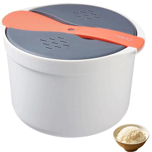 Microwave Rice Cooker Microwave Steamer for Rice and Pasta Efficient Microwave Rice Steamer and Vegetable Cooker 2 Litre Capacity in Vibrant