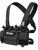 OneTigris CORDURA Chest Rig MOLLE Taktische Funktionsweste |MEHRWEG Verpackung (Schwarz)