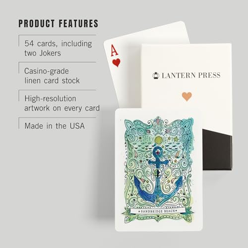 Baraja de Póker Norfolk Virginia Acuarela 52 Cartas miniatura 3