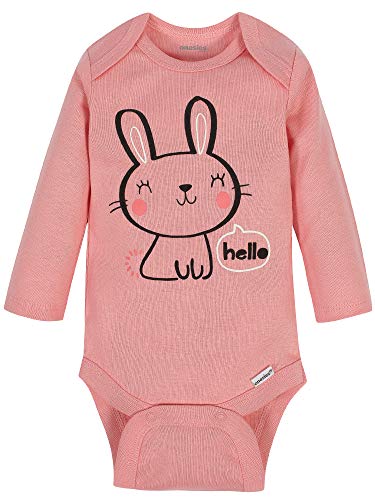 Image of Onesies Brand Unisex Baby 6-Pack Long Sleeve Bodysuits - Breathable Cotton One-Piece Outfits for Newborns & Infants
