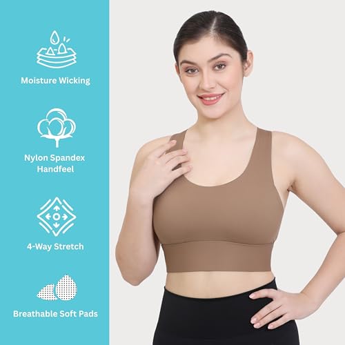 Image of GLAMORAS Women Polyester Spandex Medium Impact Front Zip Sports Bra Longline Fitness Criss Cross Back Crop Tops Tank Gym Yoga Workout, Size: M-2XL