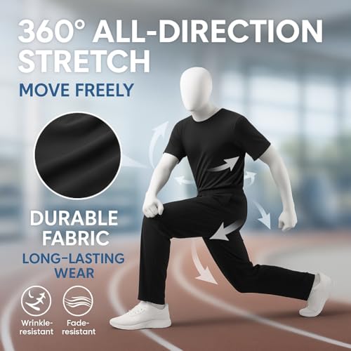 Nonmaze Airflexion Pants - Pull on Ice Silk Comfort Everyday Sweatpants for Men Women, Quick Dry & Breathable4