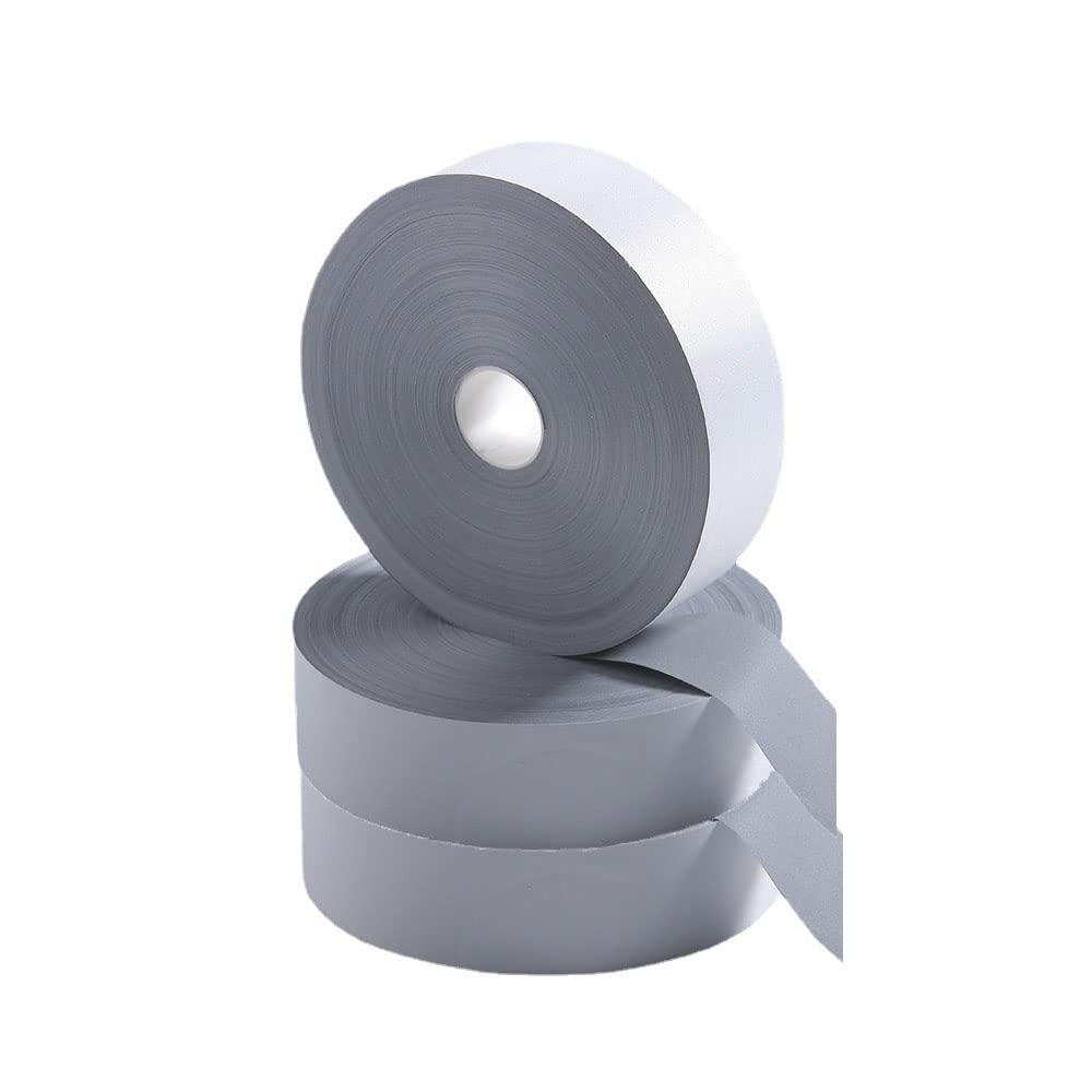 Ruban Réfléchissant Argenté 50mm X 10m - À Coudre Pour Sécurité Vêtements - Neuf