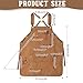 SynHHergyx Woodworking Apron for Men, Shop Apron with 9 Tool Pockets 20 oz Canvas Work Apron Heavy Duty Wood Working Apron for Woodworkers Carpenters Blacksmiths