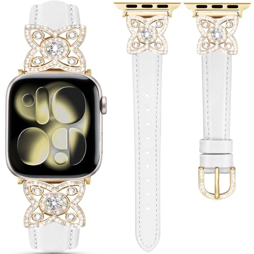 Bracelet Apple Watch en cuir de rechange compatible iWatch Ultra/SE/11/10/9