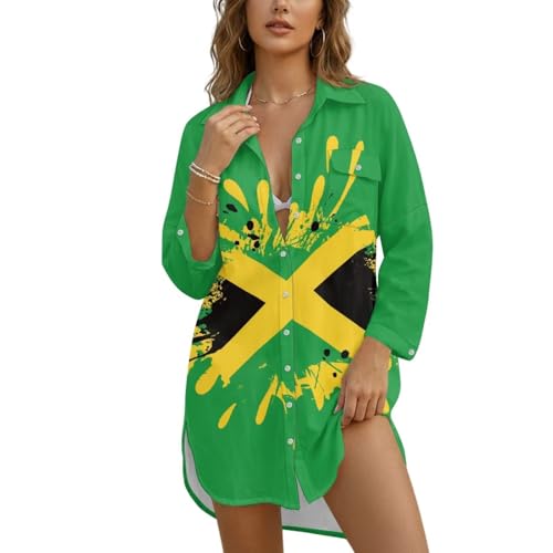 Camisa de playa para mujer y salida de baño de verano holgada en tallas grandes S-3XL