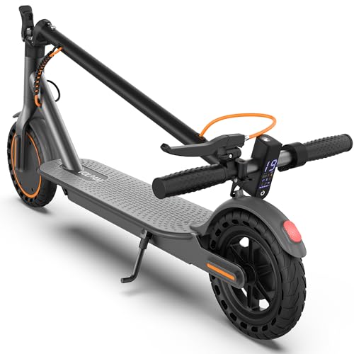 Image of VOLPAM Adult Electric Scooter, 350W /500WMotor, 8.5 inch /10 inch Solid Tires, 19 /22Mph, 32 /28 /23 /21 /18 /16Miles Max Range, Dual Braking