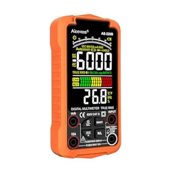 Aicevoos AS-228B Smart Digital Multimeter, Auto-Ranging Volt Meter, TRMS 6000 Counts Voltage Tester Measures Voltage, Capacitance, Frequency, NCV, Ohm, Continuity, Diode, Live Wire for DIY