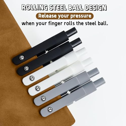 Image of 6 PCS Retractable Gel Pens Set, Quick Dry Black Ink 0.5mm Fine Point Pens, Smooth Writing Rollerball Gel Ink Pens with Soft Touch Grip for School, Office & Home Use (Black White Grey)
