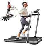 Mobvoi Home SE Cinta de Correr, Cinta de Correr Eléctrica Plegable 3 en 1, 2,5 HP, Compacta y Portátil Debajo del Escritorio, 12 km/h, Control Remoto, Pantalla LED, Ahorro de Espacio120 kg, Plata