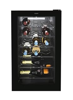 Candy DiVino CWC 021 M/NF Cantinetta Vino, 21 Bottiglie, App hOn con Tecnologia Vivino, Ripiani cromati, 39 dB, Classe G, 40x55x70 cm, Nero [Classe di efficienza energetica G]