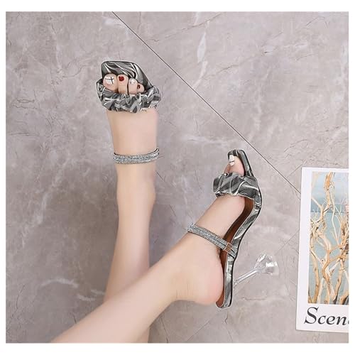 Women's Sandals Wine Glass Heel Rhinestone4