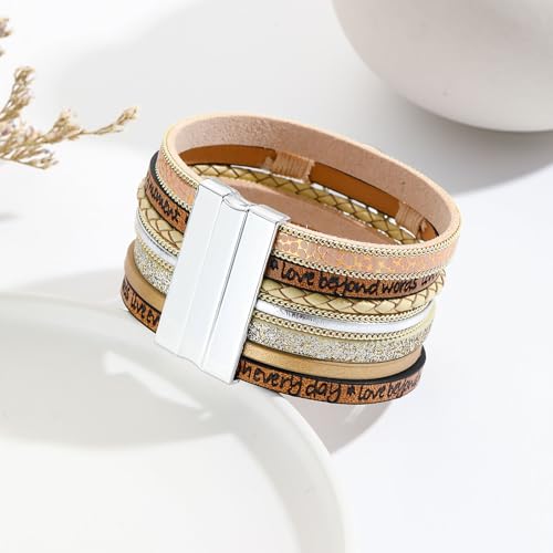 Image of RAYSTAR Tree of Life Bohemian Leather Bracelets for Women, Birthday Mothers Day Valentines Day Jewelry Gifts for Teen Girls