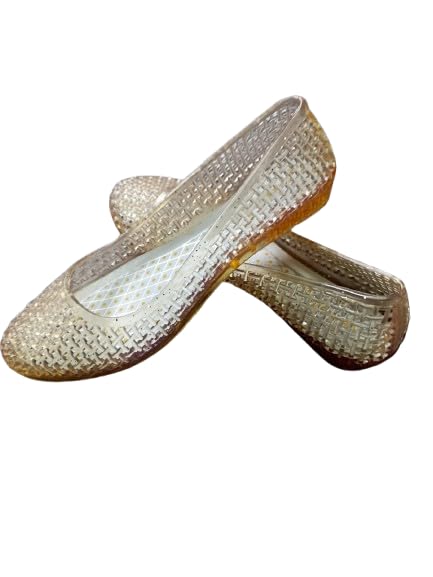 Clear Jelly Sandals, Women's Transparent Crystal Ballet Flats, Slip-On Summer Beach Shoes with Diamond Pattern Insole-picture-10