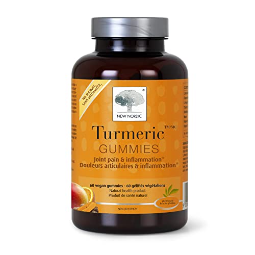New Nordic Turmeric Gummies | Chewable Joint Health & Anti-Inflammatory Support for Knees, Elbows, Hips, Shoulders | Natural Mango & Orange Flavored | Swedish Made | 60 Count (Pack of 6)