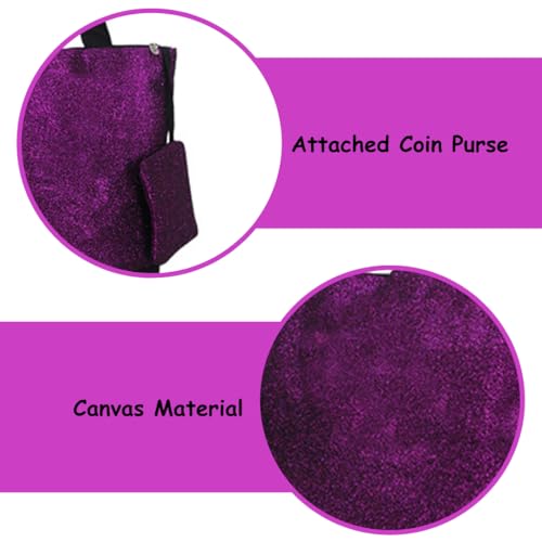 Image of NGIL Medium Top Zipper Closure Canvas Tote Bag with Attached Matching Coin Purse For Moms and Nurses