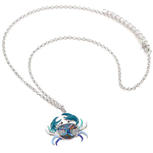 DUOWEI Cute Crab Necklace Pendant Hypoallergenic Jewelry Summer Spring Gifts for Women4