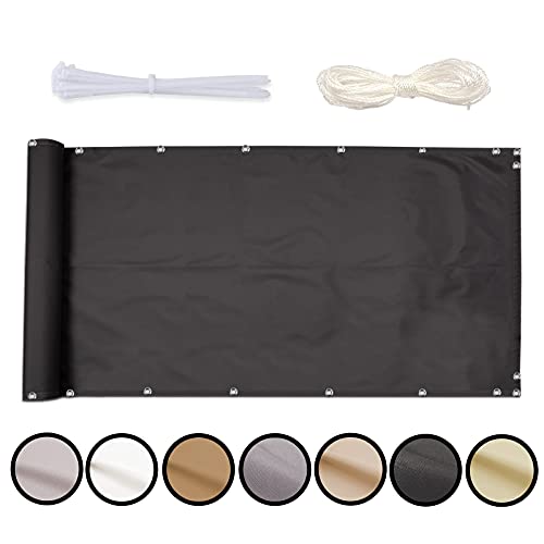 MEEYI Sichtschutz Balkon Sichtschutz 100x250cm Seitenmarkise Schattentuch Camping Stoff Picknickmatte Balcony Cover Sichtschutz Garten Balcony Privacy Screen Sichtschutz FüR Terrasse Cover