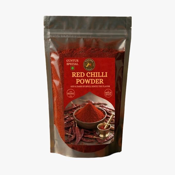 Image of Tighada Masale Guntur Chilli Powder 1000g | Premium Red Chilli Powder | Authentic Guntur Mirchi Spice | Natural Indian Masala for Cooking