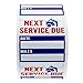 Oil Change Service Reminder Stickers / 500 Red Clear Blue Next Service Due Removable Labels / 2