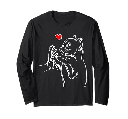 Bulldog francese Love Frenchie Mistress Idea regalo Maglia a Manica