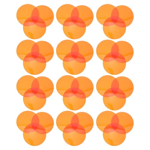 DIYEAH Película para Lámpara de Color Naranja Autoadhesiva Pet 50 Piezas para Focos LED Ambiente Comedor y Lectura Luz Cálida y Filtro Corrector