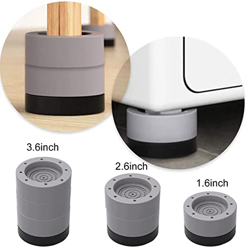 Image of Washing Machine Vibration Pads Stand, Height Adjustment Washing Machine Stand with Anti-Slip Rubber Pad (4 Pcs Set)