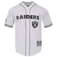 Pro Standard Mens NFL Las Vegas Raiders Mesh Button Down Mesh Top White/Black/White S