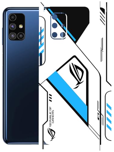 Image of AtOdds - Full Body Back Screen Guard Protector Film - Lamination Wrap Skin Sticker Compatible with Samsung Galaxy M51 | Scratchproof Matte Finish (RogBlue)