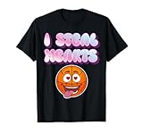 groovy i steal hearts funny valentines basket kids girl maglietta