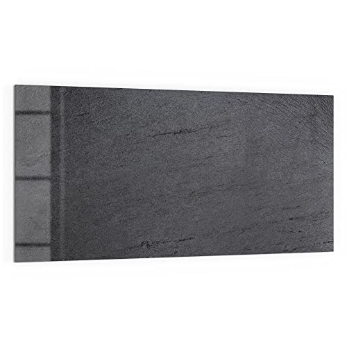 DEQORI Panel posterior de cocina de cristal, diseño de pizarra, aspecto de piedra, 100 x 50 cm, pared posterior para baño o cocina, protección contra salpicaduras para cocina y baño, decoración
