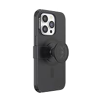 PopSockets: PopCase PlantCore per MagSafe – Custodia a Base vegetale per iPhone 14 PRO con Supporto PopGrip Slide Riposizionabile e Impugnatura con Top Intercambiabile – Black