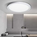 HFGDRH LED Round Ceiling Light, Ultra-Thin Ceiling Lamp18W 24W 36W 48W Modern Panel Light Fixture Surface Mount for Living Room Kitchen Bathroom(18W,Cold) - Image 5