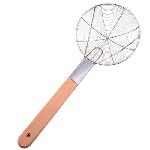 HEMOTON Coador Concha Fritura Coador Escumadeira Fio de AÃ§o InoxidÃ¡vel Colher para Fritar Alimento