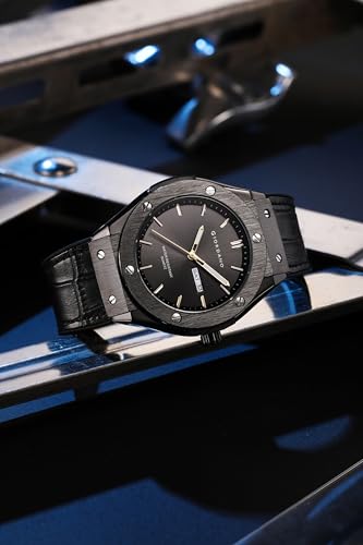 Image of Giordano Analog Watch for Men Round Dial with Leather Band, Day-Date Function and Quartz Movement