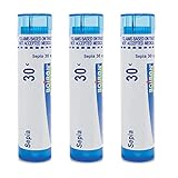 Boiron Sepia 30C Homeopathic Medicine for Bloating and Lower Back Pain During Menstruation - Pack of 3 (240 Pellets)