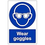 V Safety Wear Goggles Sicherheitsschild aus Aluminiumverbundstoff, Hochformat, 210 x 297 mm (A4), 3 mm