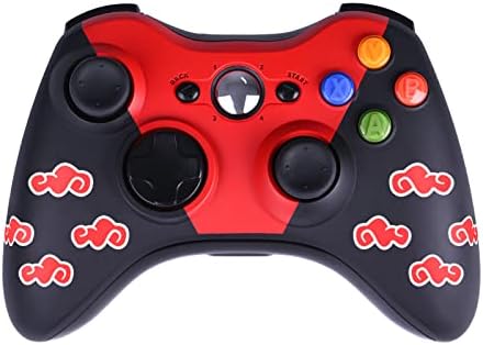 Wireless Controller for Microsoft Xbox 360/Slim/PC Windows 10/8/7, Gamepad Joystick Controller Remote for Xbox 360/Slim Console,Upgraded Joystick/Double Shock (Fire-Cloud),Customized
