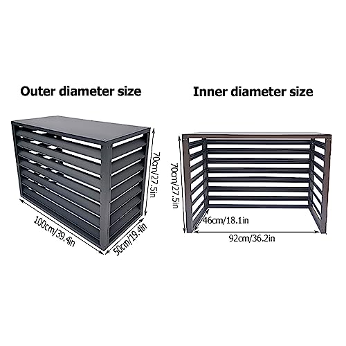 Couverture de climatisation extérieure et cache-condenseur en bois pour jardin - 8