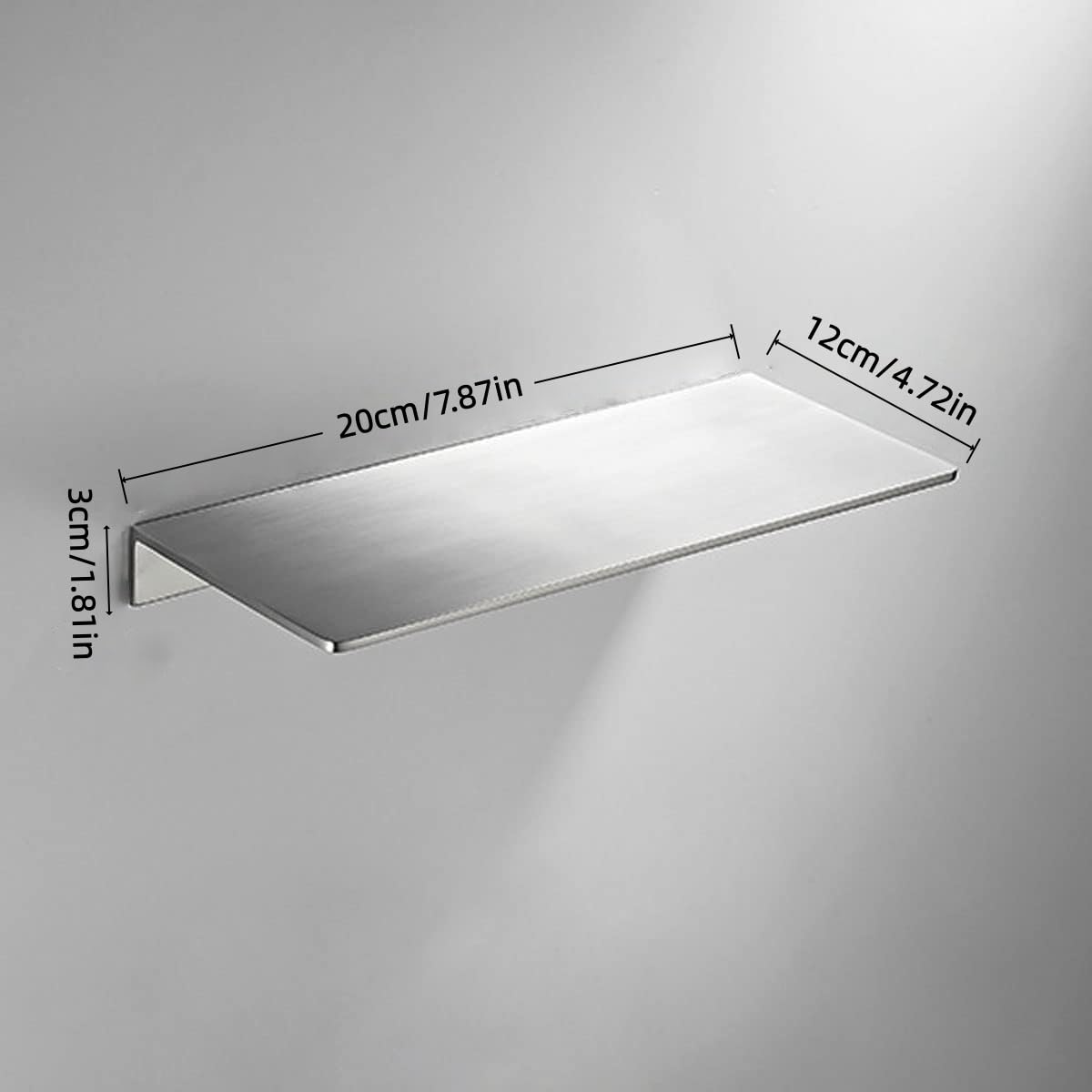 Duschkorb Duschablage Wandmontage Gebürstet Badezimmer Organizer Rostfreier Edelstahl Badregal für Schlafzimmer Küche Dusche Badezimmer (20CM-2PC)