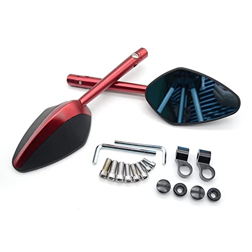 Espejos retrovisores universales CNC para Ducati Monster M600 y M400 en color rojo