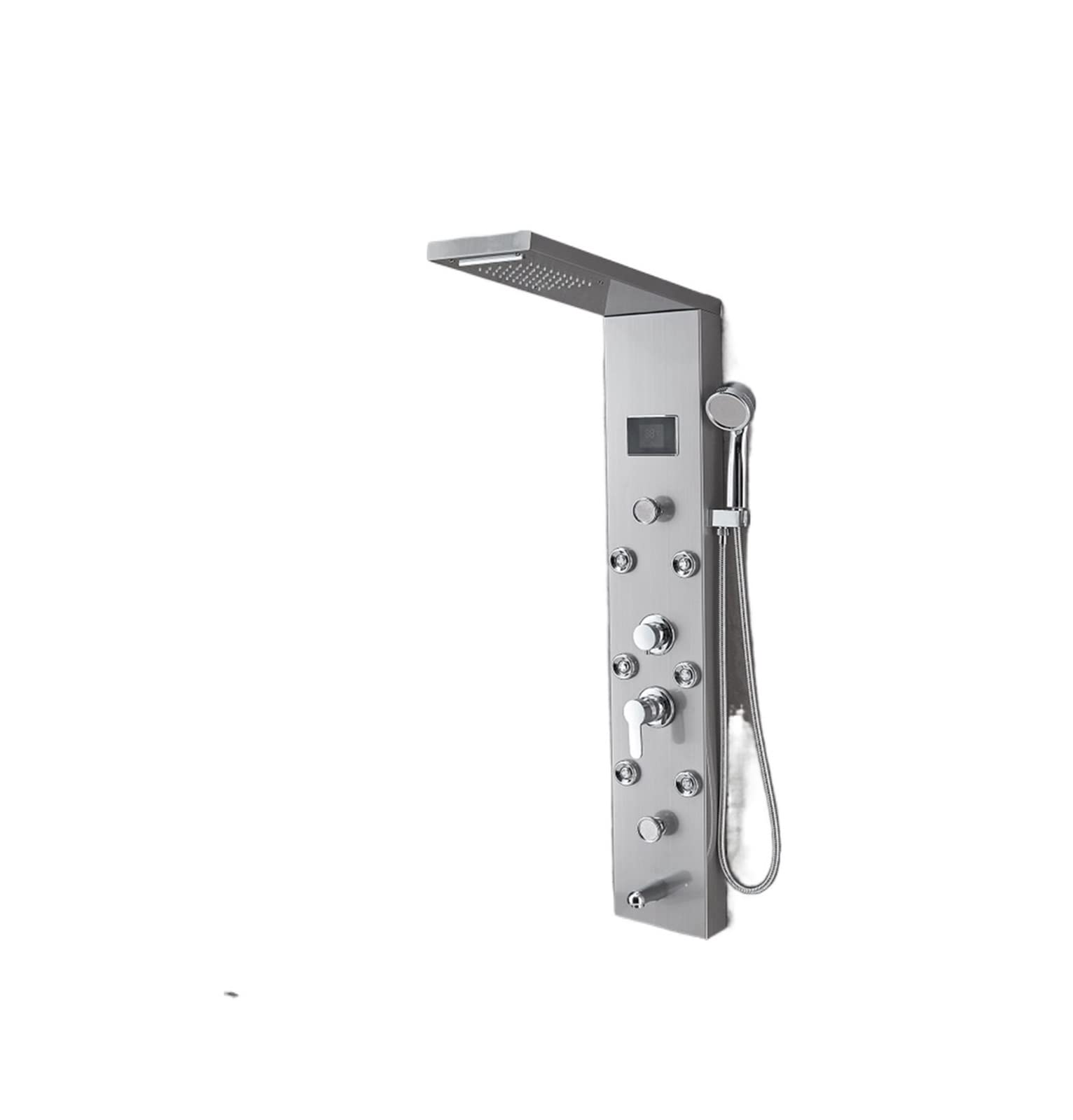 Système de douche à affichage numérique et écran LED en acier inoxydable multifonction