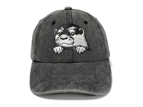 Image of Embroidered Animal Hat Gift for Men Women, Adjustable Baseball Cap | Animal Lover Collection, Casual Outdoor Wear, Breathable Cotton Fabric, Adjustable Buckle Closure